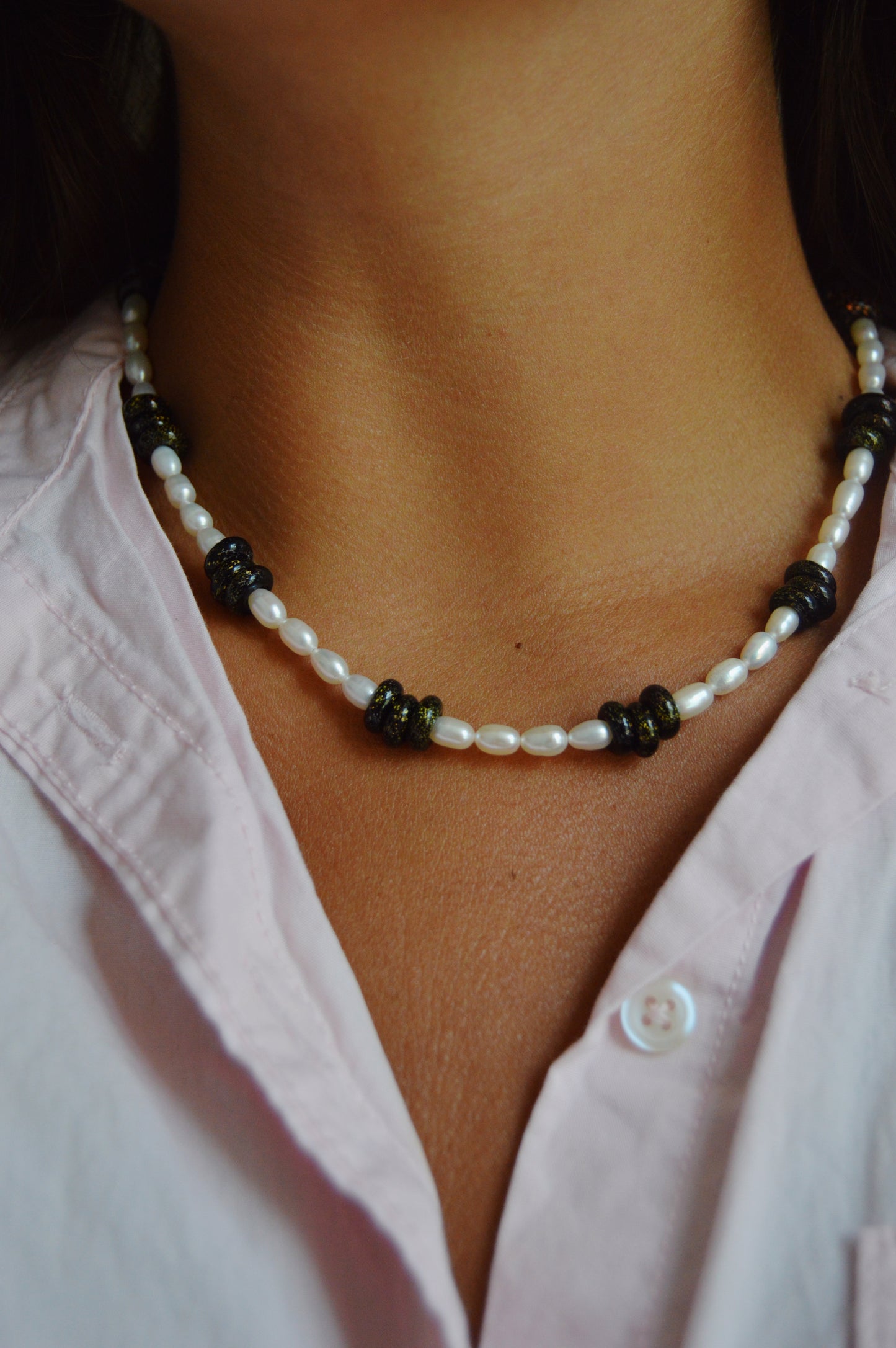 Pearly Donut Layer- Black Sparkle