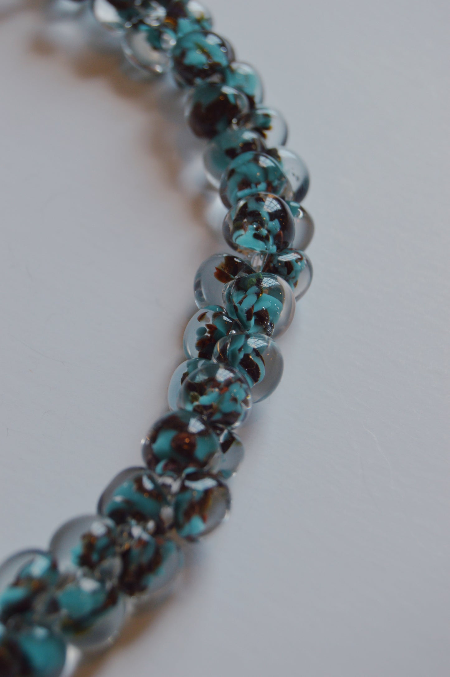 Bubble Glass Necklace - Peacock