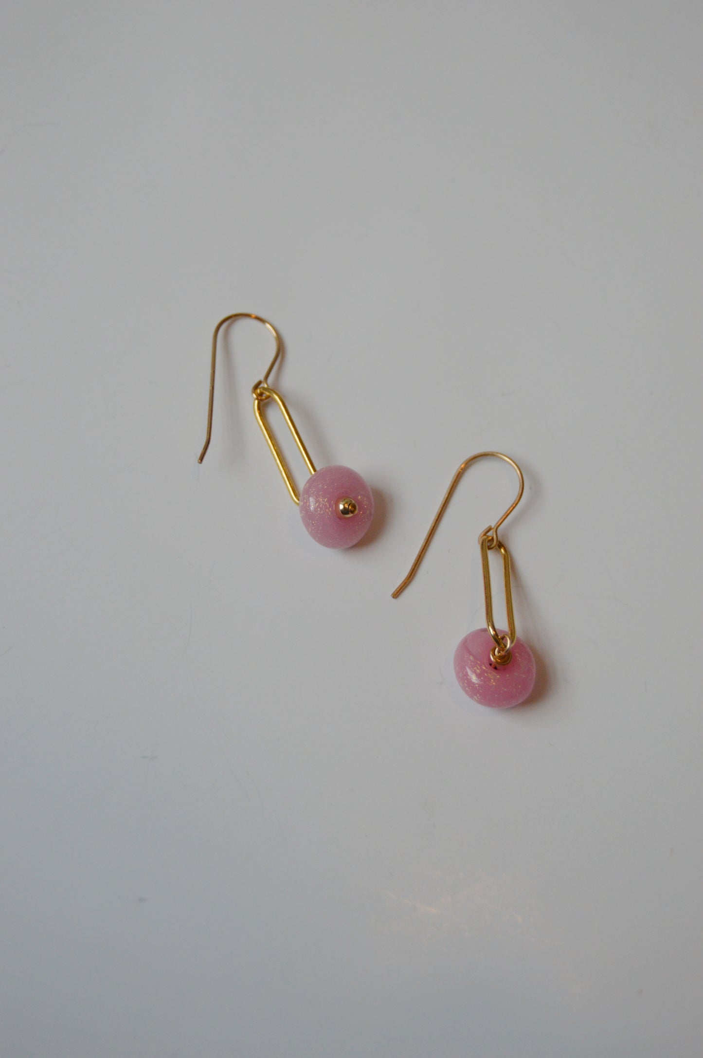 Donut Earrings-Pink Sparkle
