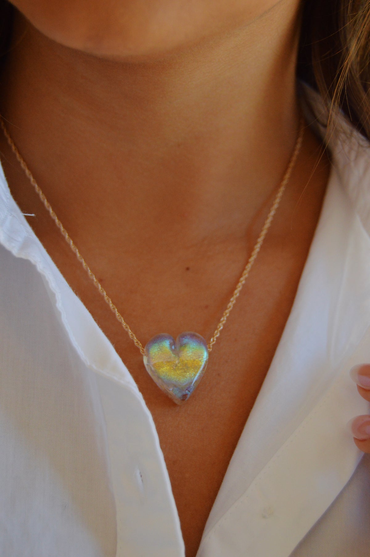 Glass Heart Necklace