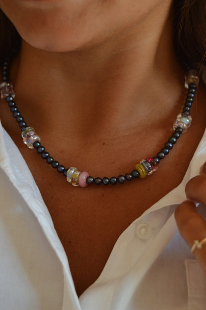 Navy Pearly Donut Layer