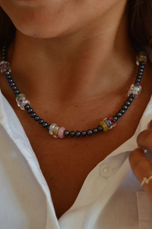 Navy Pearly Donut Layer