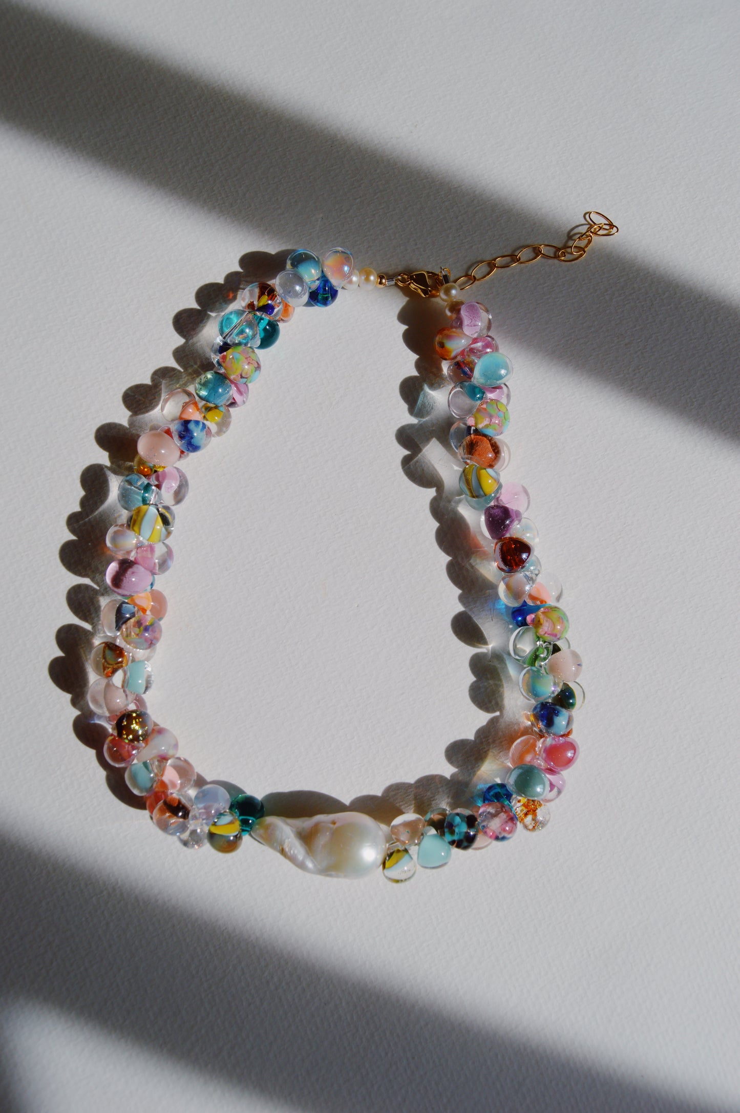 Rainbow Bubble Glass Necklace
