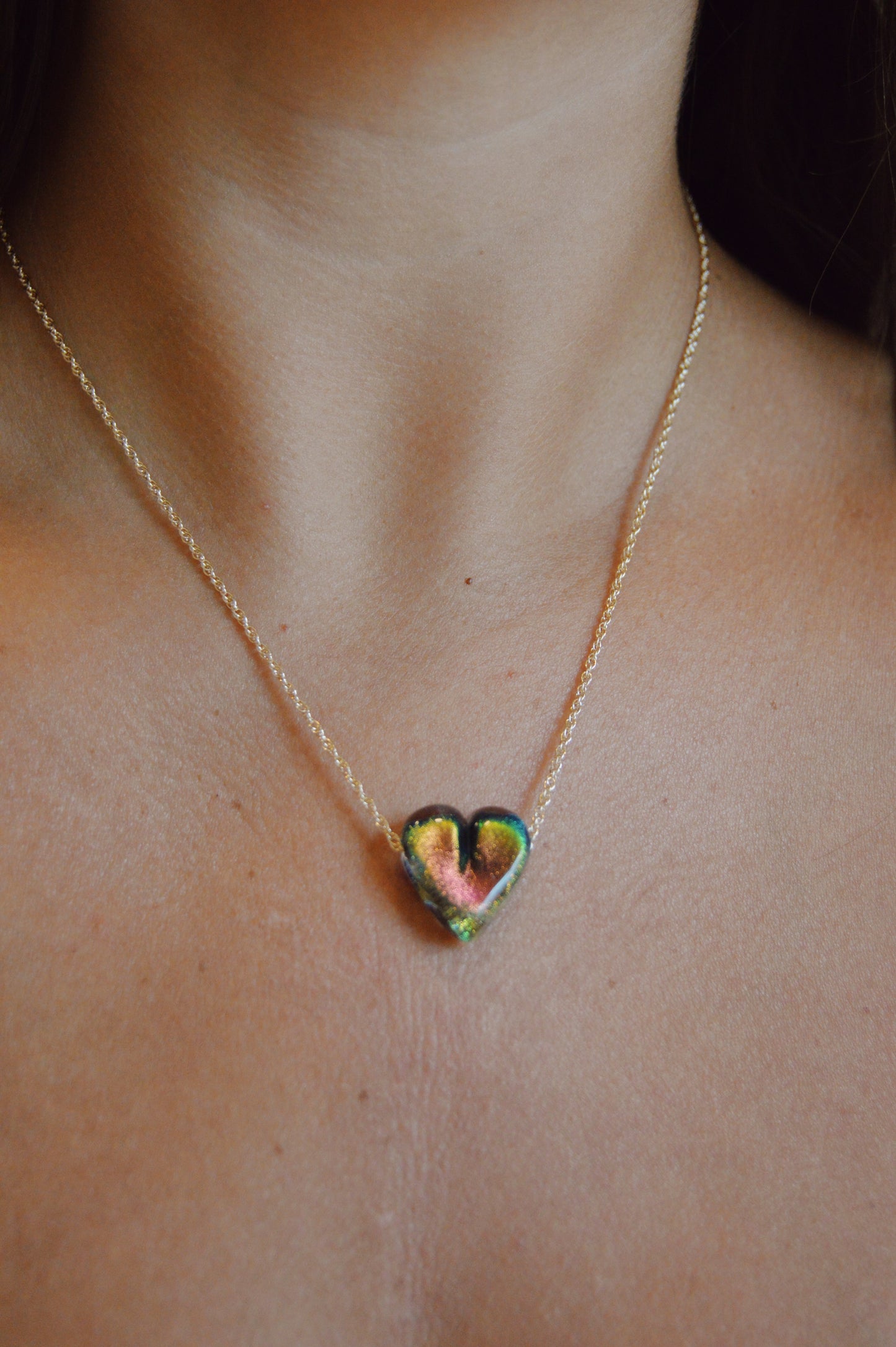 Glass Heart Necklace