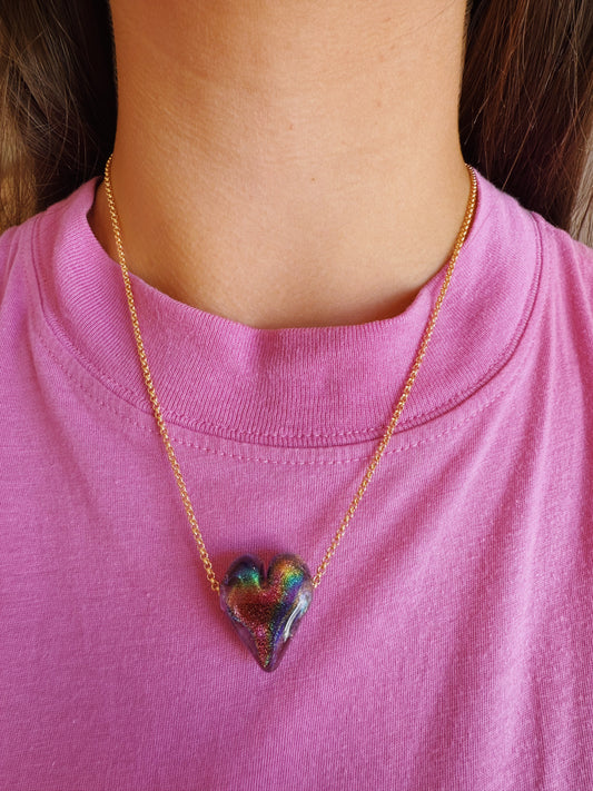 Glass Heart Necklace