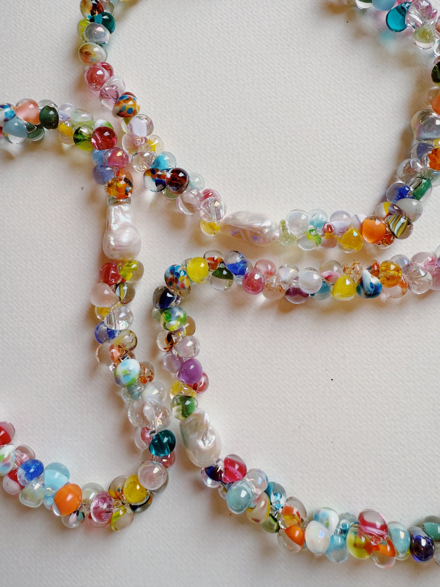 Rainbow Bubble Glass Necklace