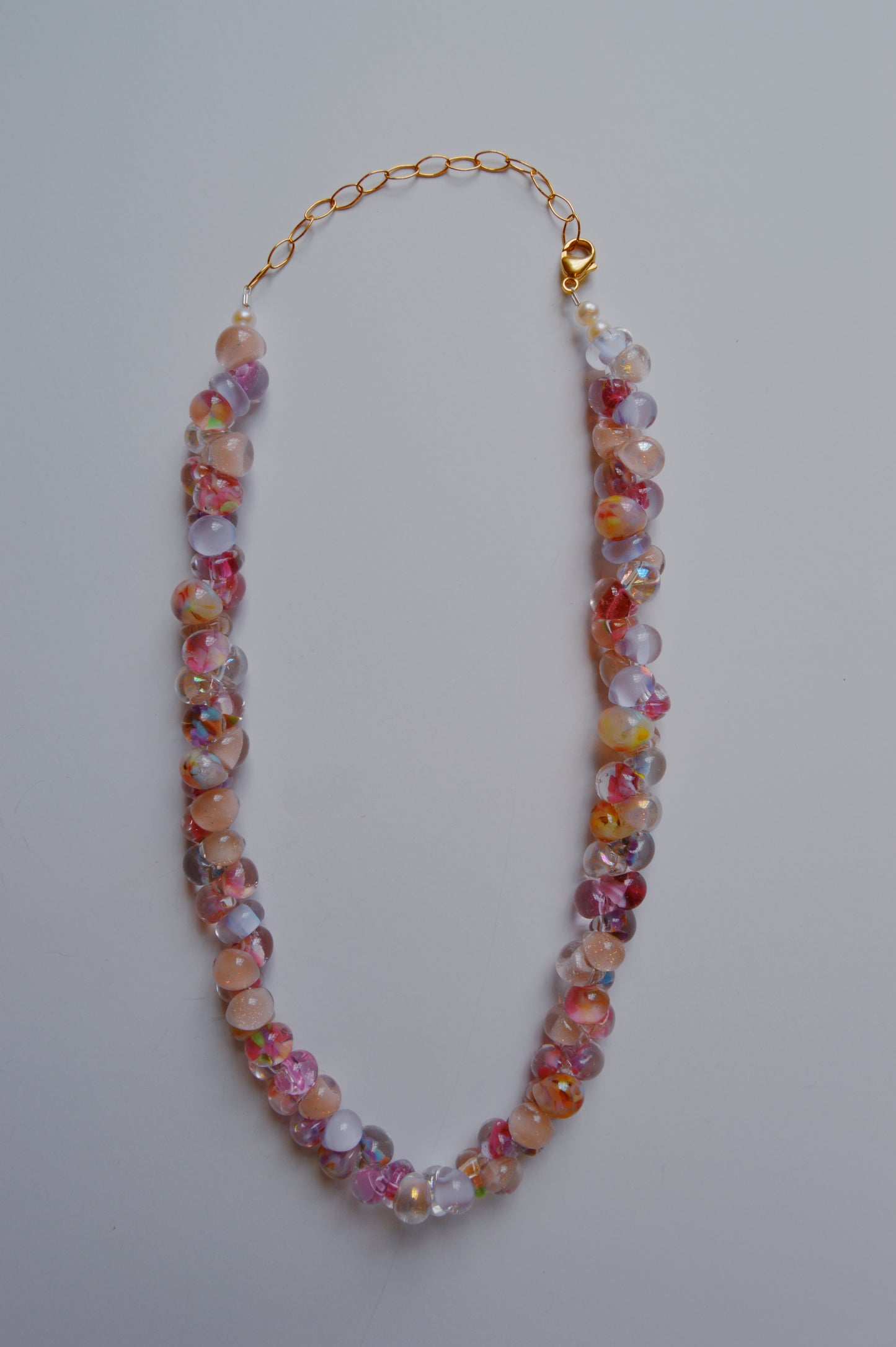Rainbow Bubble Glass Necklace