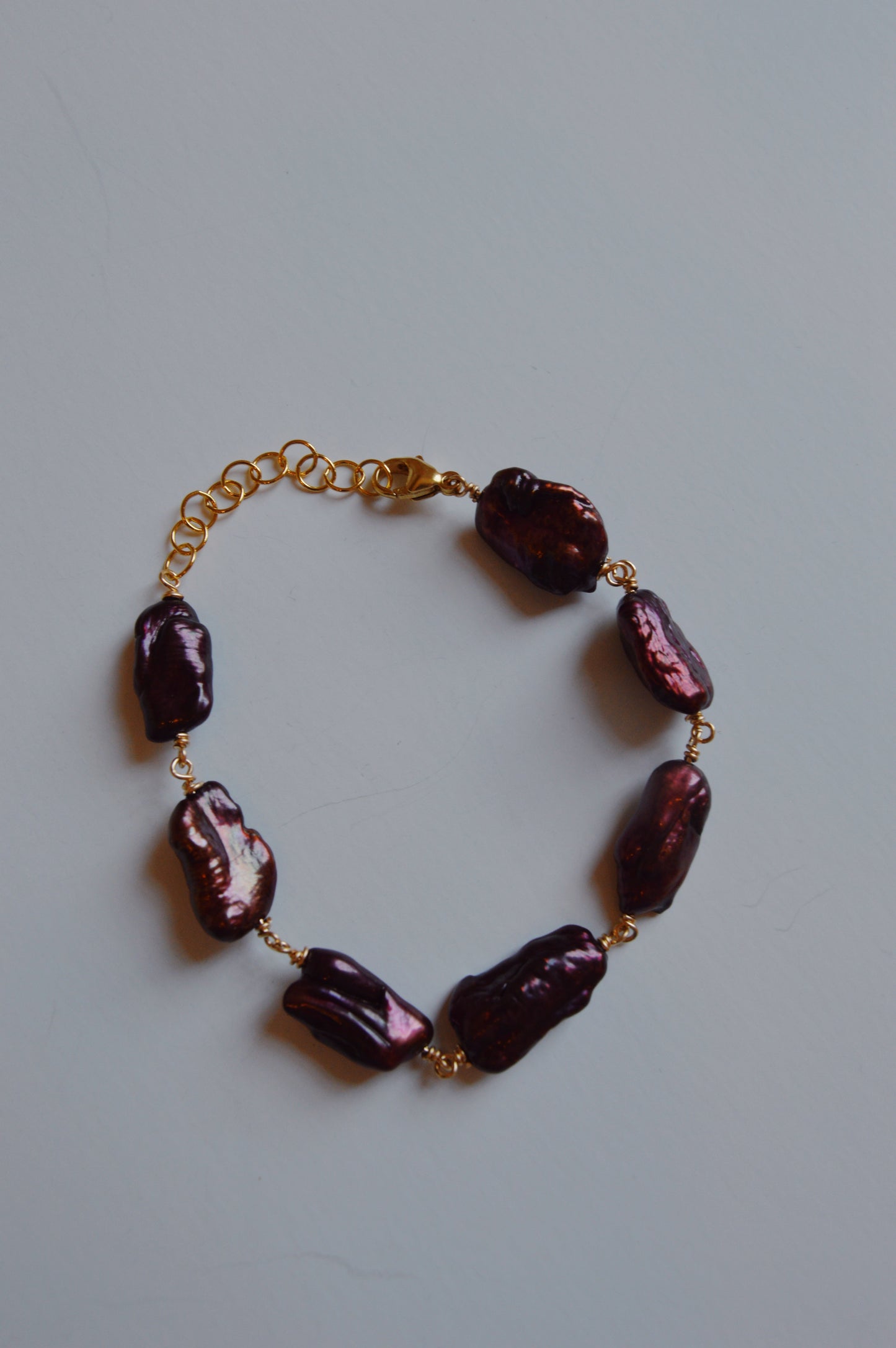 Maroon Pearl Bracelet
