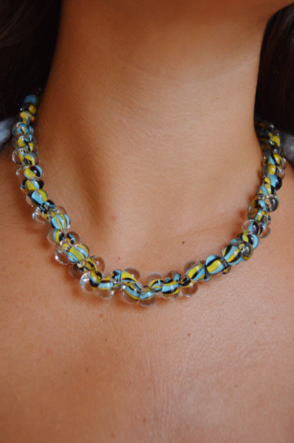 Bubble Glass Necklace- Dragonfly
