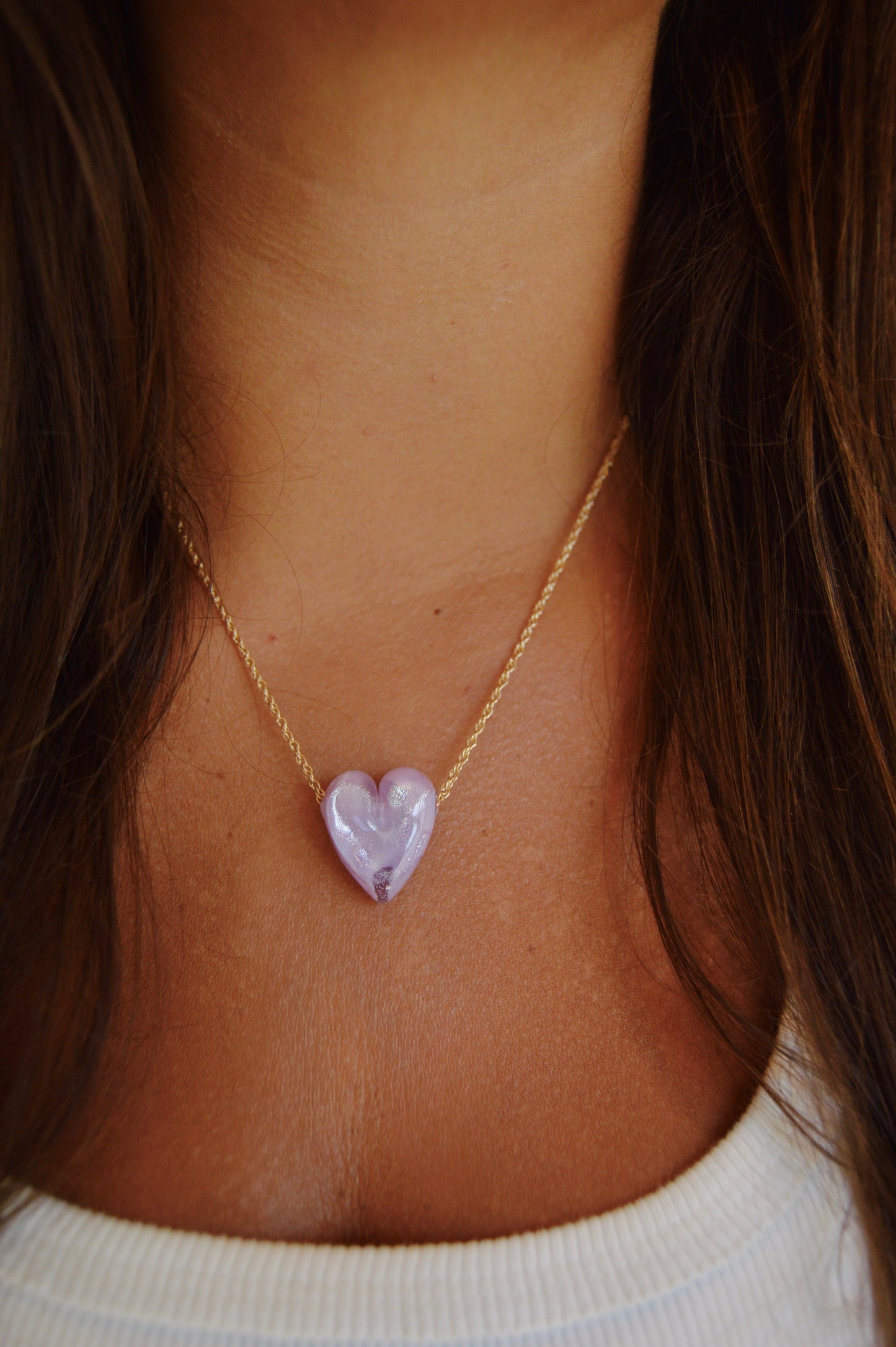 Glass Heart Necklace
