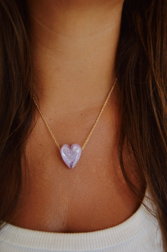 Glass Heart Necklace