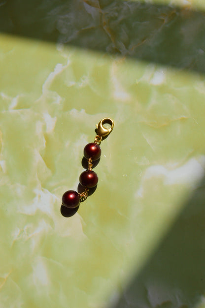 Maroon Pearl Charm