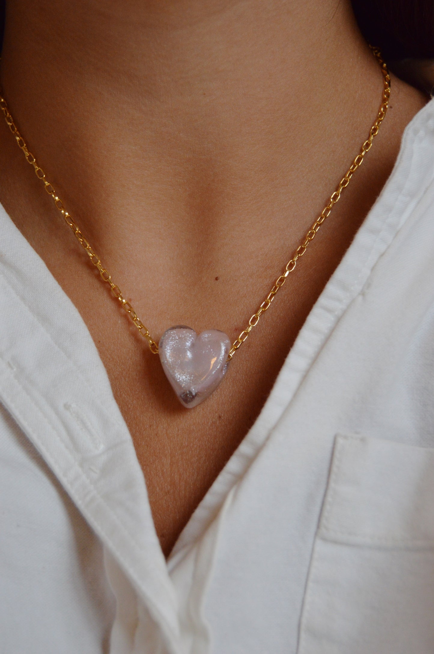 Glass Heart Necklace