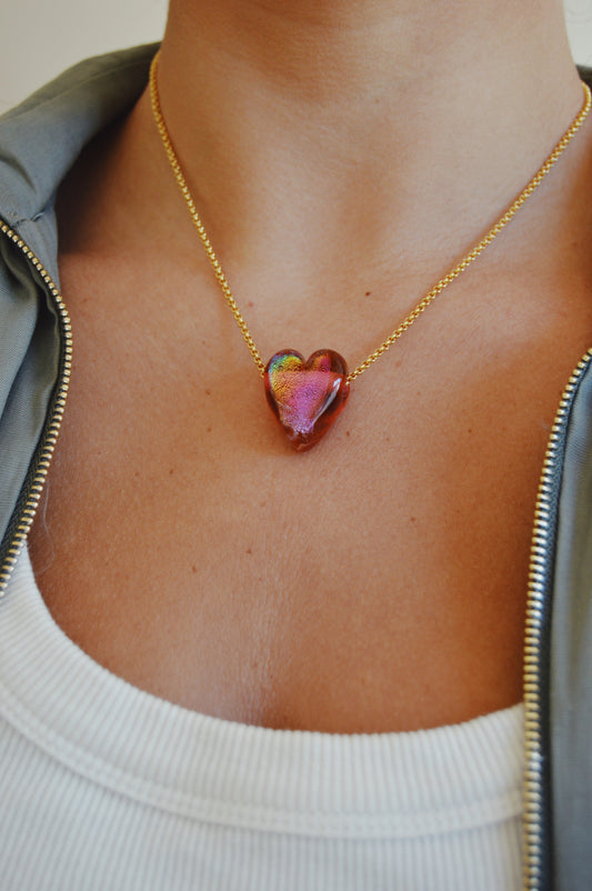Glass Heart Necklace
