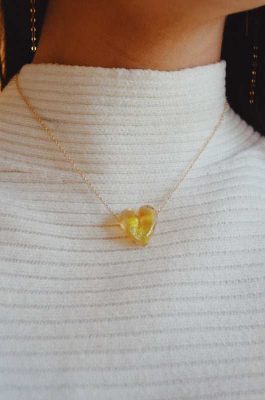 Glass Heart Necklace