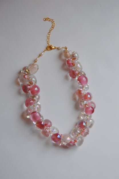 Grand Bubble Necklace- Pink Mix