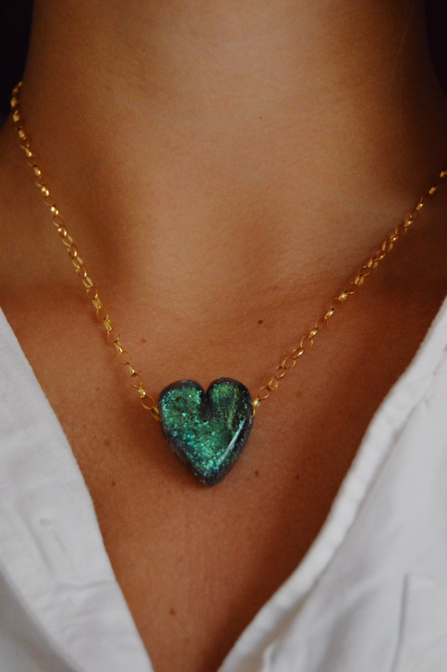 Glass Heart Necklace