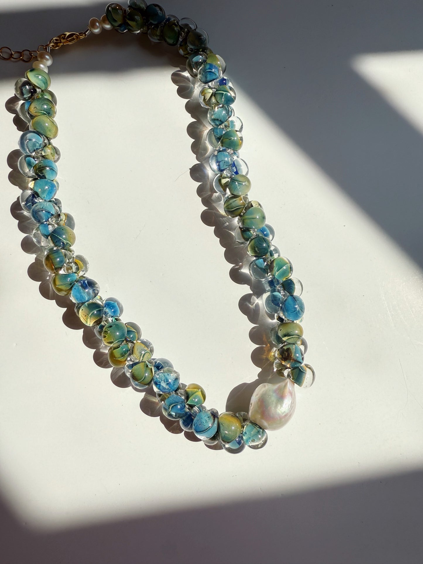 Print Bubble Glass Necklace