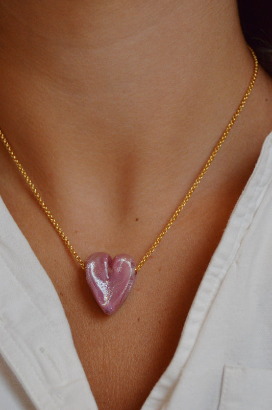 Glass Heart Necklace