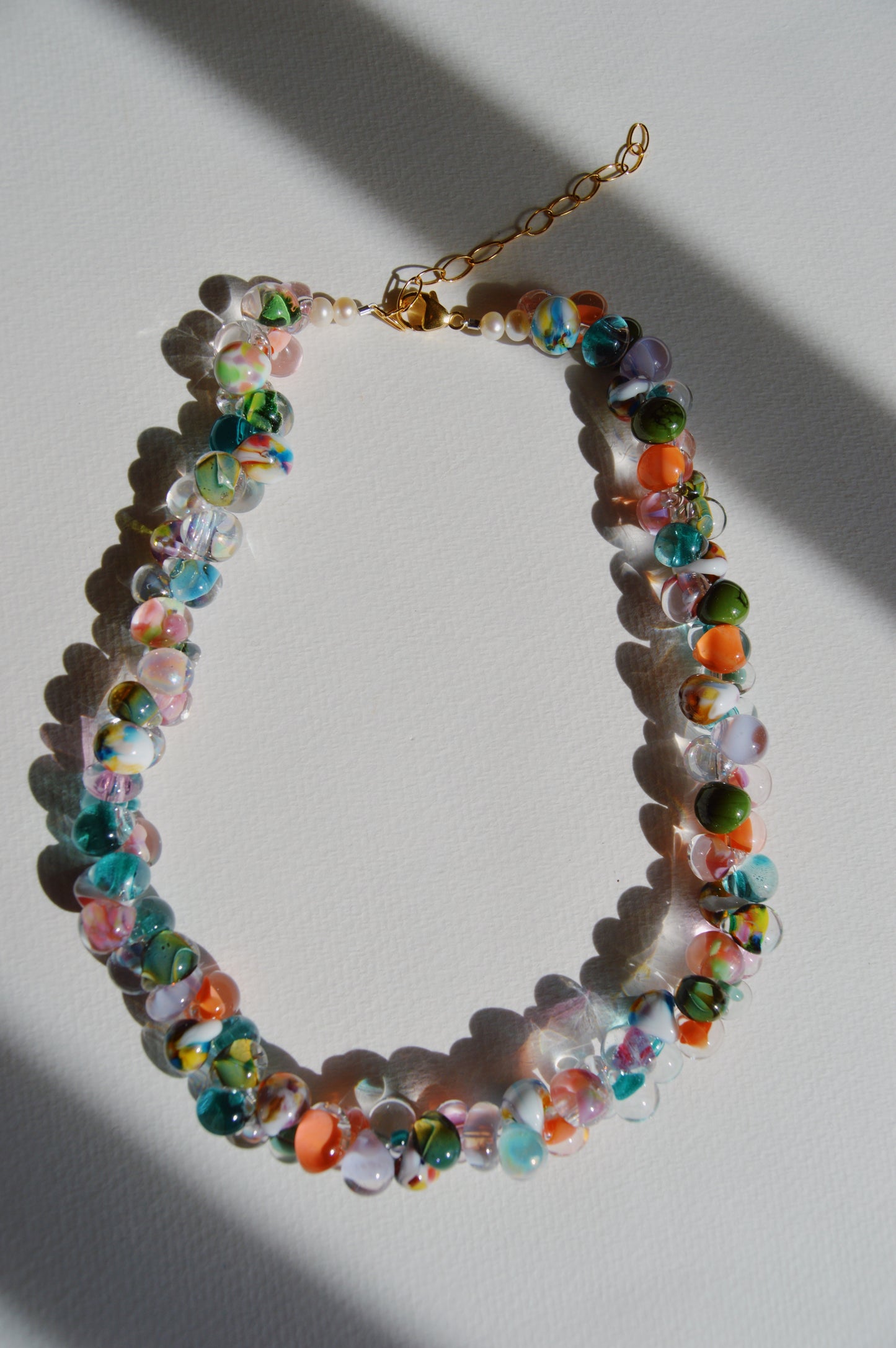 Rainbow Bubble Glass Necklace
