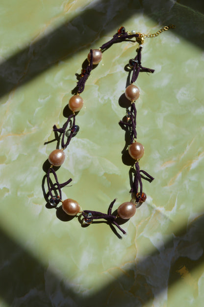 Silk and Pearl Layer- Tahitian Plum