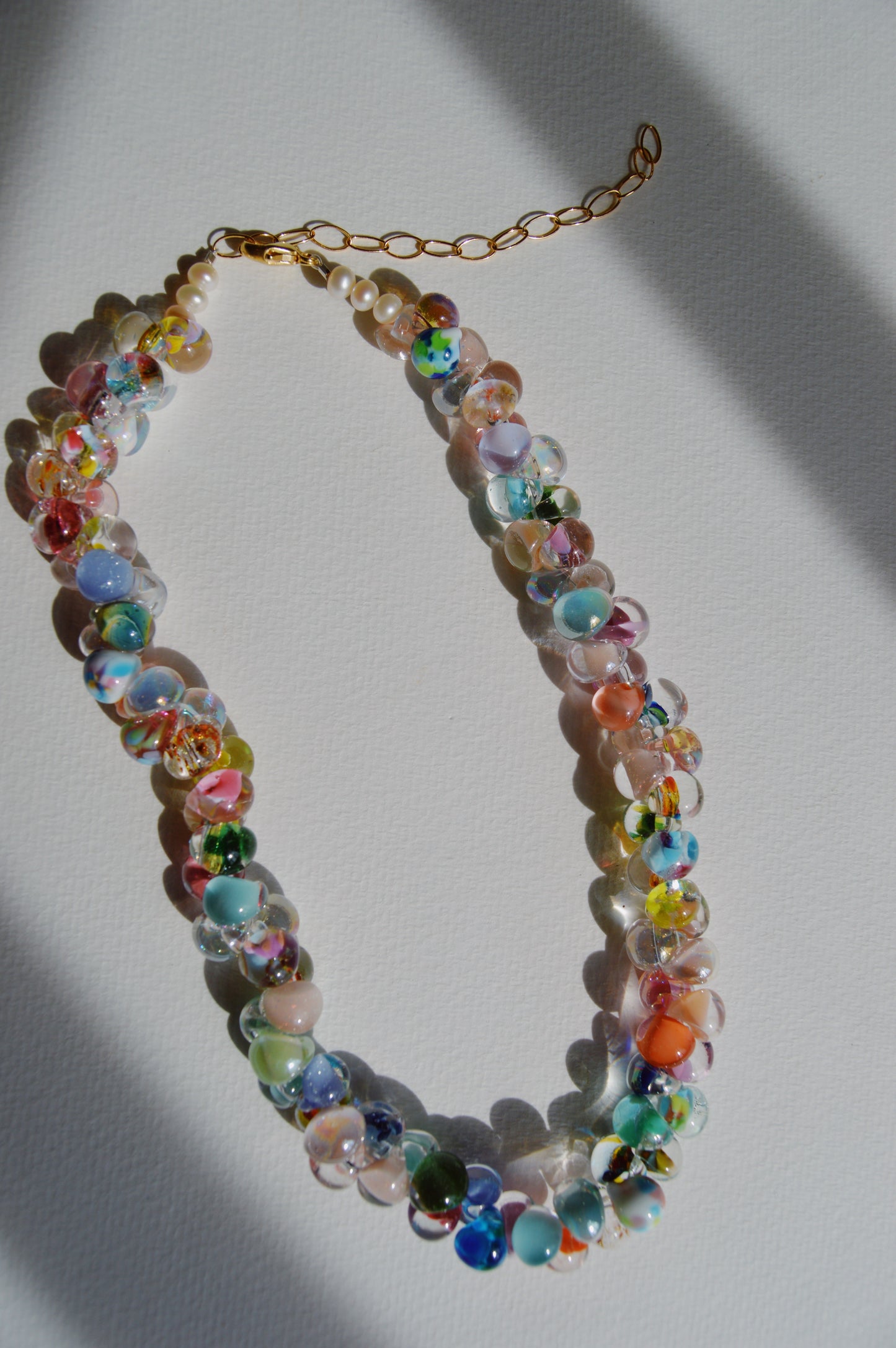 Rainbow Bubble Glass Necklace