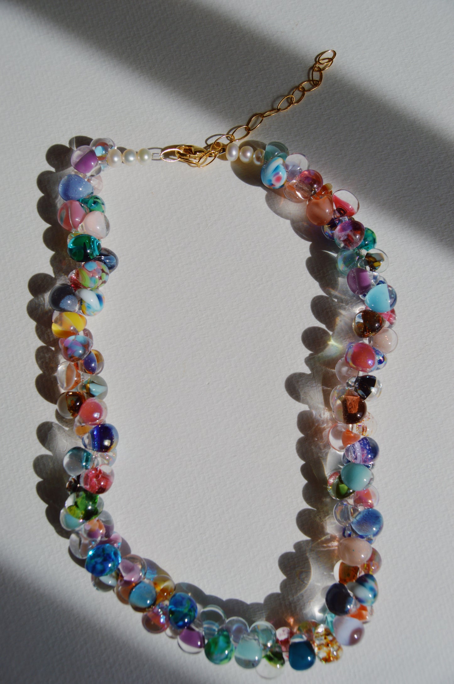 Rainbow Bubble Glass Necklace