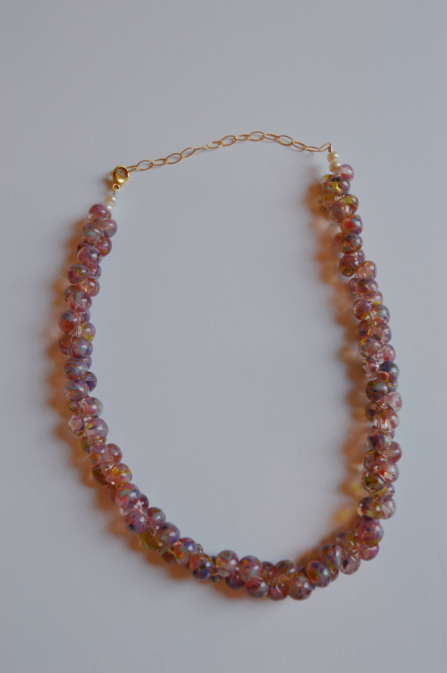 Bubble Glass Necklace - Purple Puka