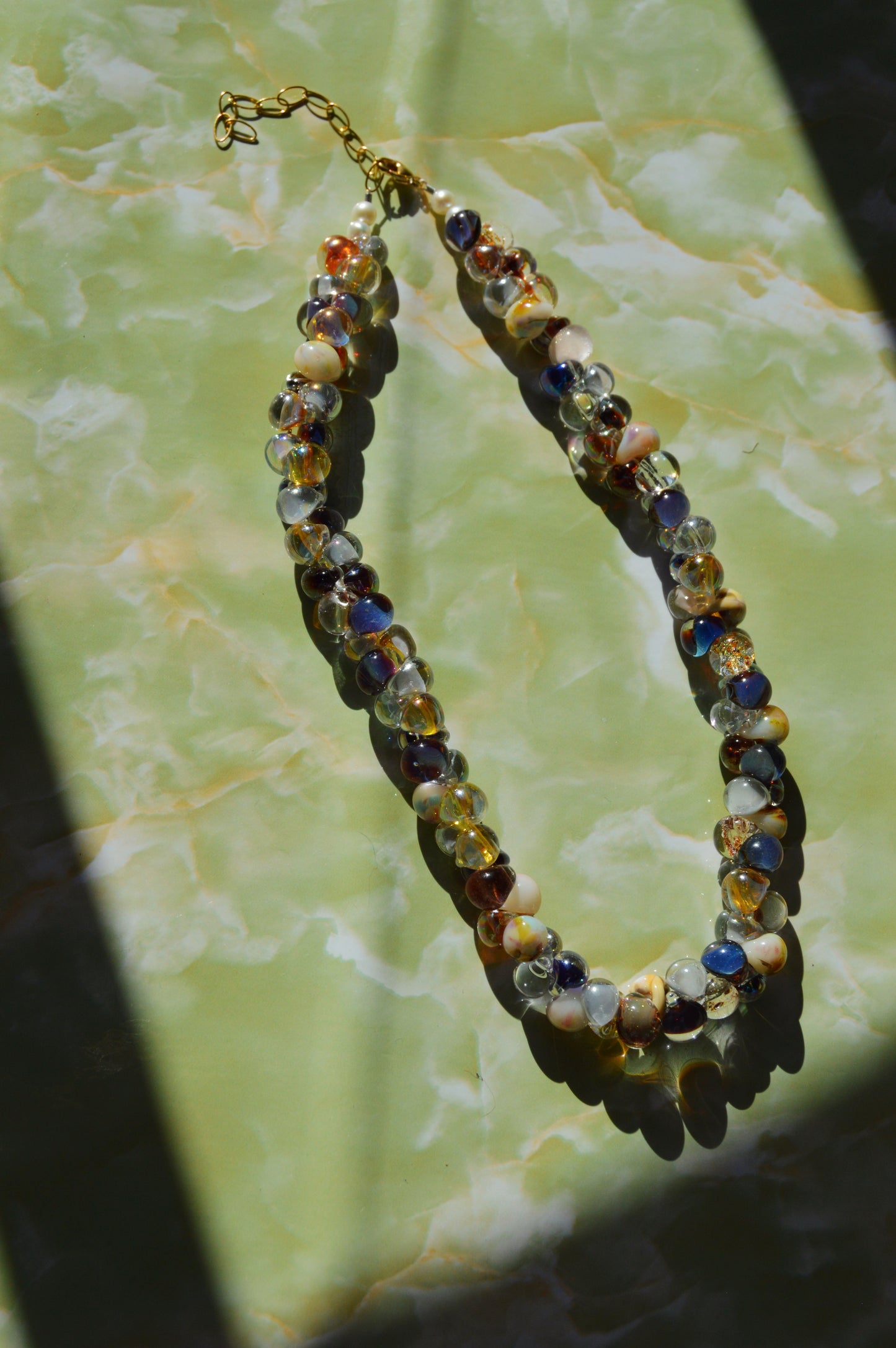 Bubble Glass Necklace- Pebbles Mix