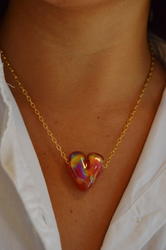 Glass Heart Necklace