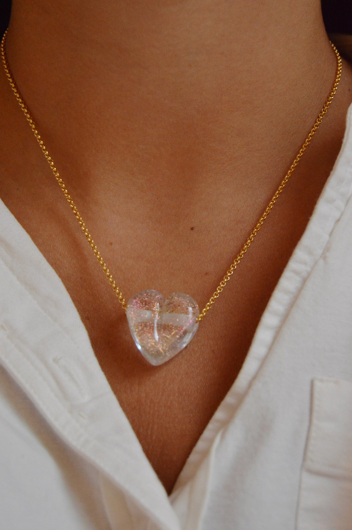 Glass Heart Necklace