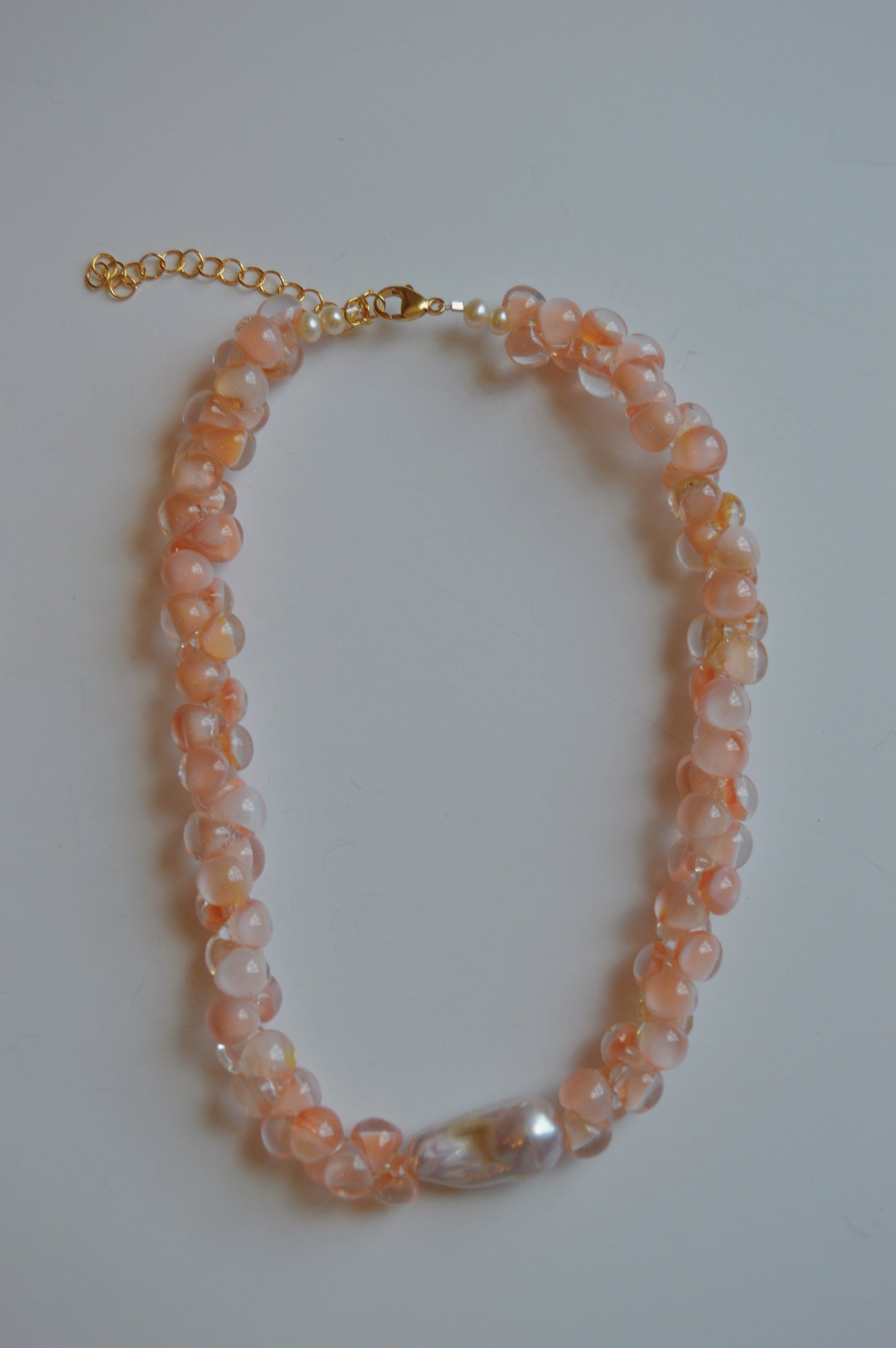 Bubble Glass Necklace - Butternut
