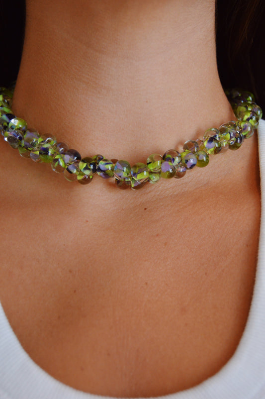 Bubble Glass Necklace- Bayou