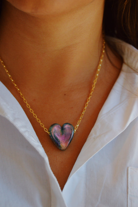 Glass Heart Necklace