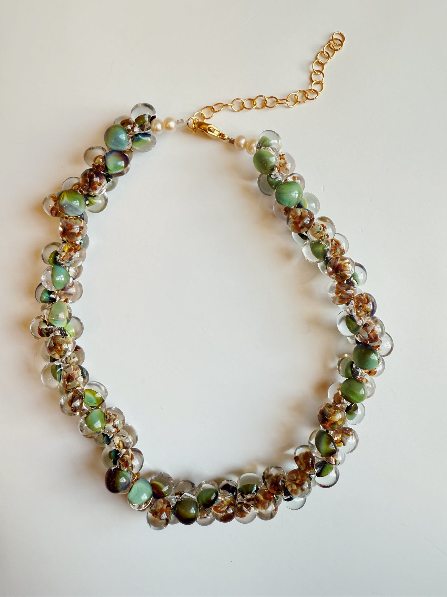 Print Bubble Glass Necklace