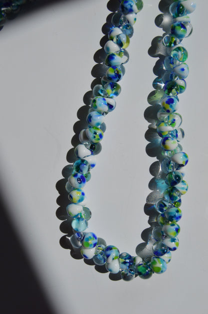 Bubble Glass Necklace- Earth