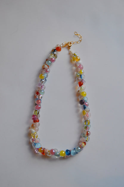 Rainbow Bubble Glass Necklace- Spritz