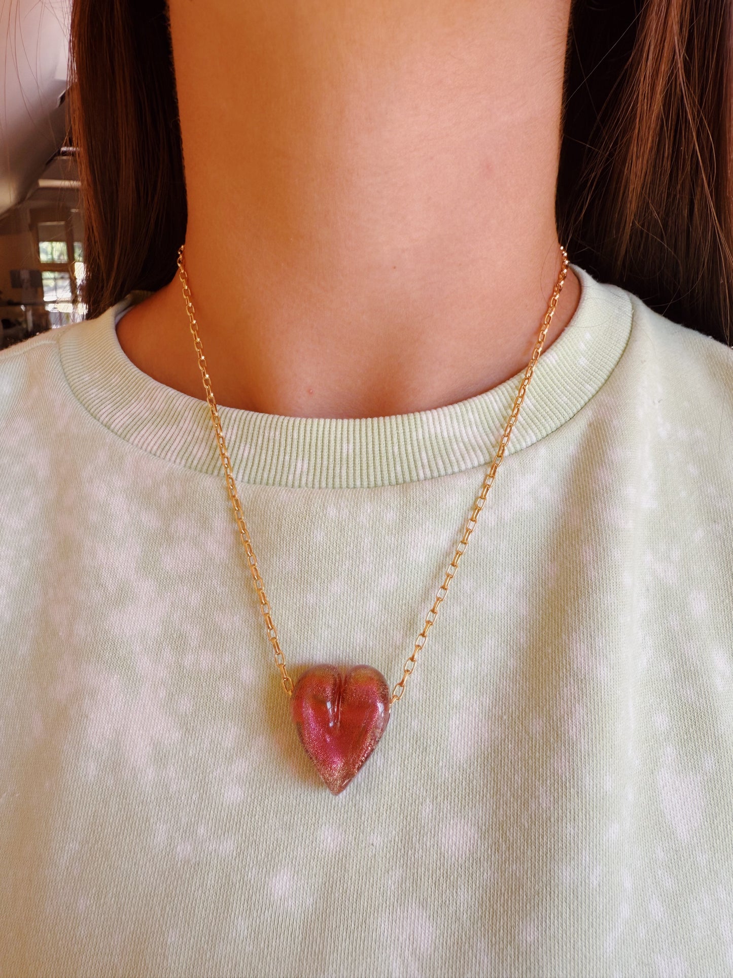 Glass Heart Necklace
