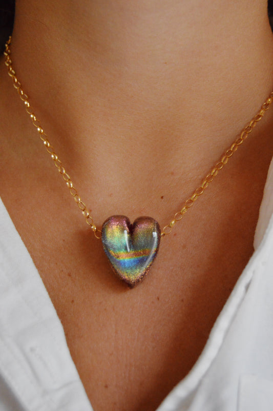 Glass Heart Necklace