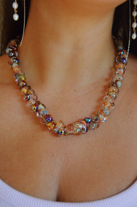 Bubble Glass Necklace- Fizz Mix