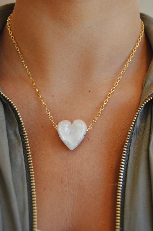 Glass Heart Necklace