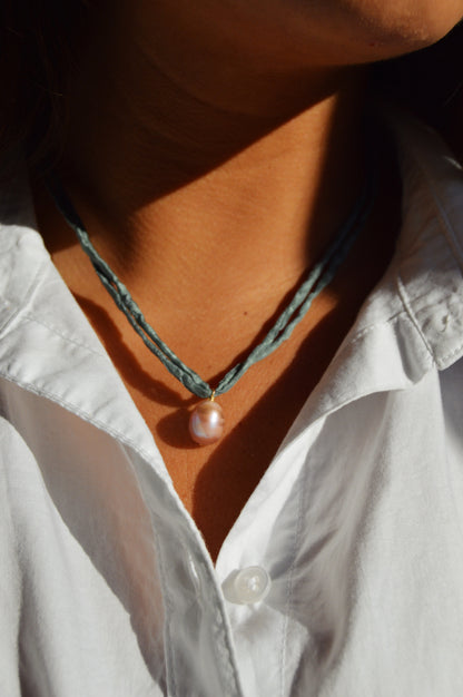 Single Pearl Silk Layer- Teal