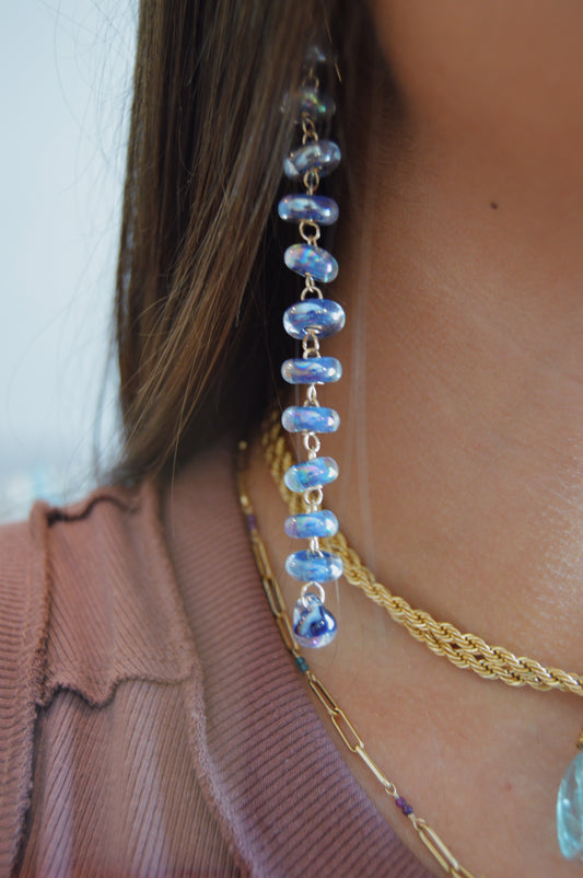 Long Donut Drops - Shimmer Indigo