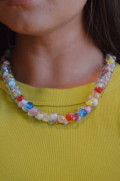 Rainbow Bubble Glass Necklace- Spritz