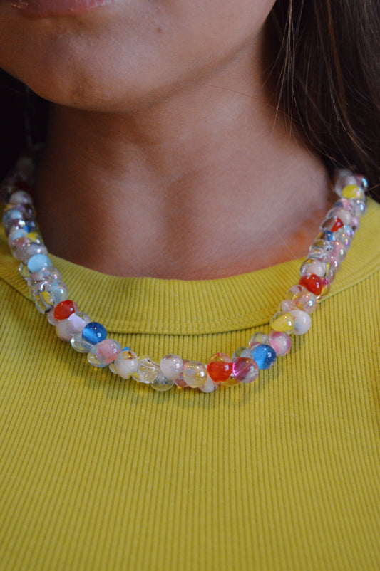 Rainbow Bubble Glass Necklace- Spritz