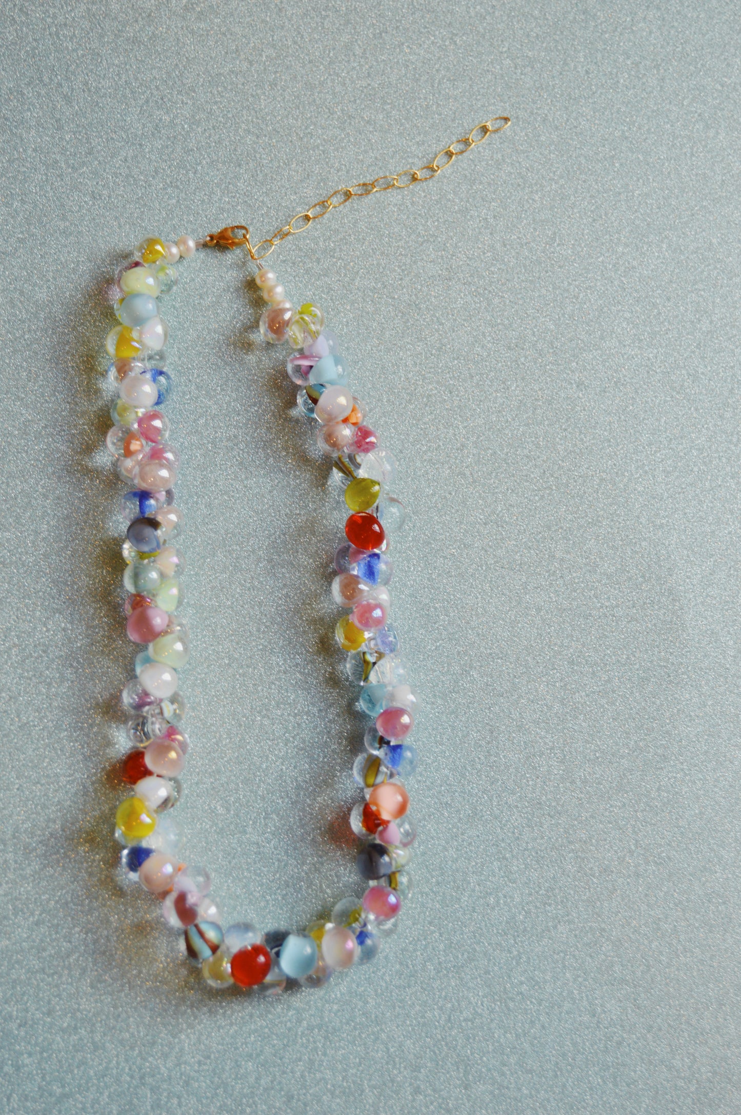 Rainbow Bubble Glass Necklace