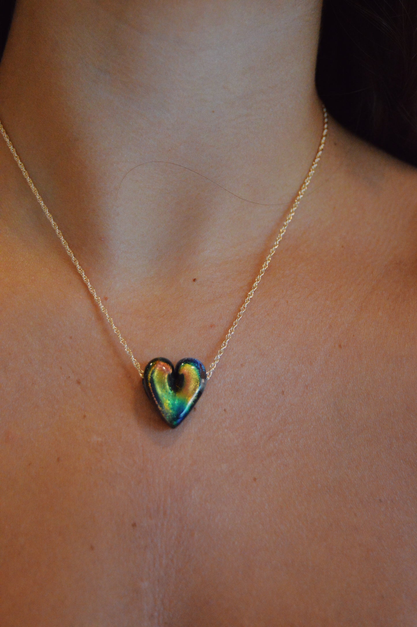 Glass Heart Necklace