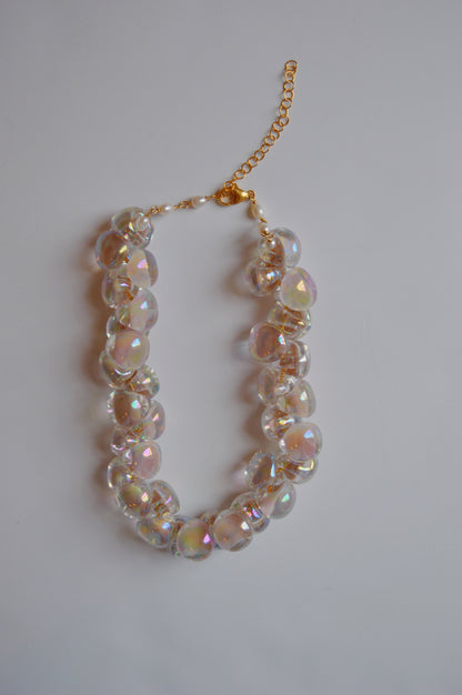 Grand Bubble Necklace- Shimmer Nude
