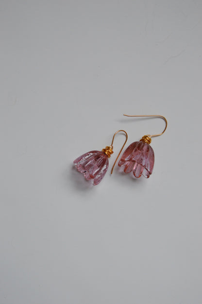Super Sale Glass Tulip Earrings- Minis