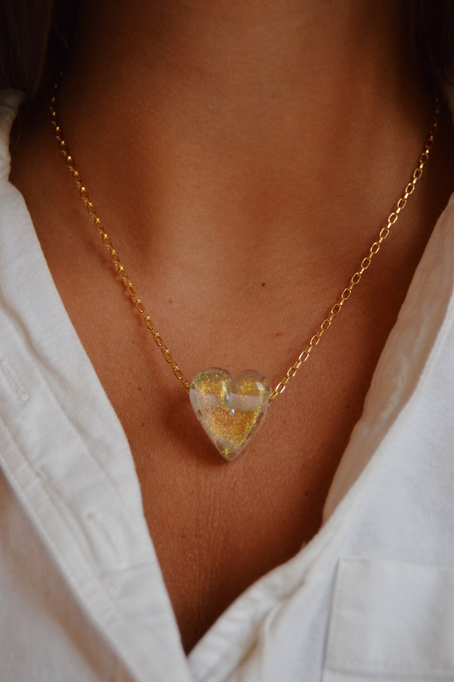 Glass Heart Necklace